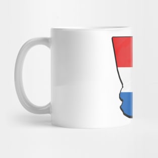 Red, White, and Blue Georgia Outline Mug